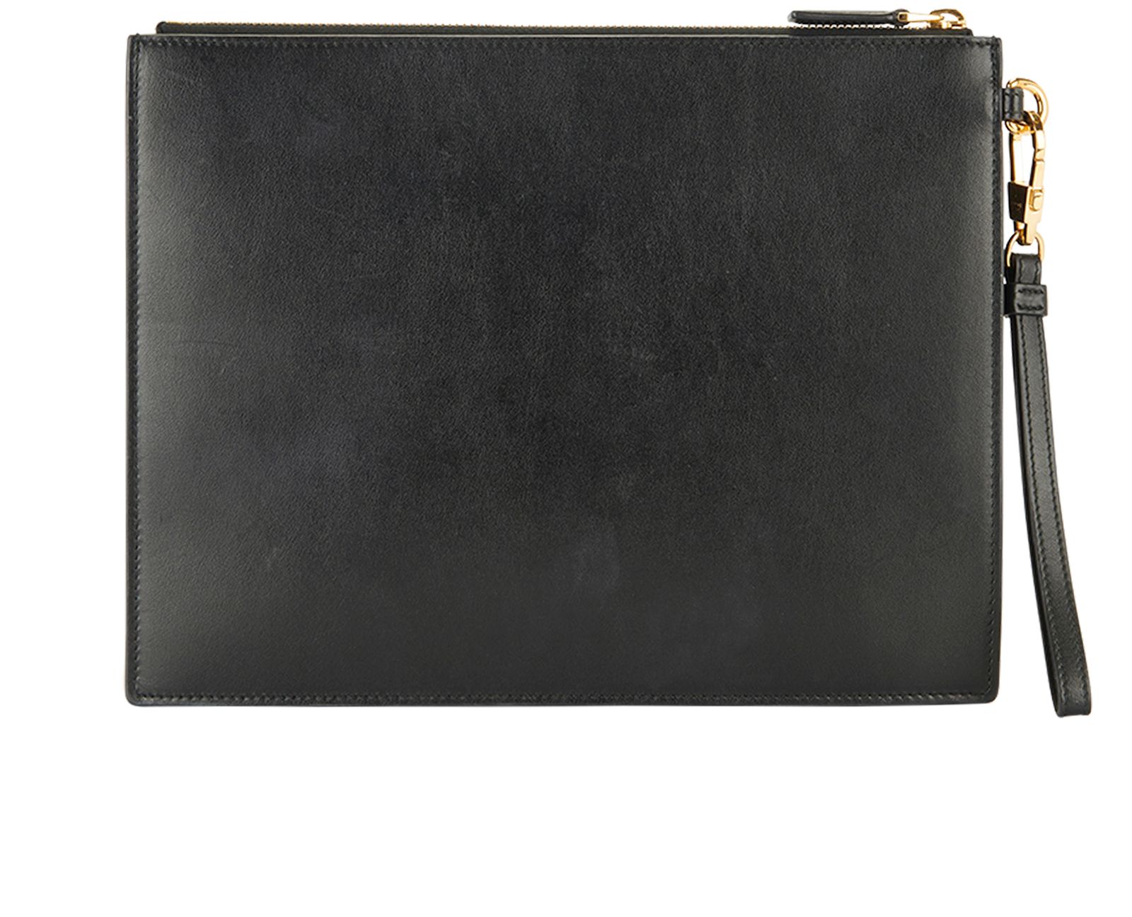 Leather Pouch, &pound;195, Handbags, Black, Leather, Back view